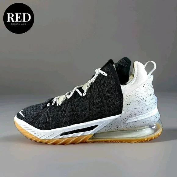 Nike LeBron XVIII 18 Gum Sole White Black CQ9283-007 - Men display picture 1